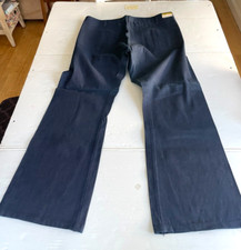 VINTAGE NEW 1960'S CALIFORNIA BRAND NAVY DENIM BELL BOTTOM JEANS DUNGAREES 46X33