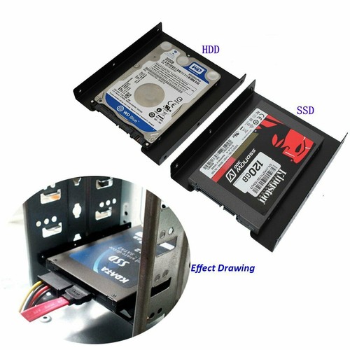 2.5" to 3.5" Bay SSD Metal Hard Drive HDD Mounting Bracket Adapter Dock / Tray - Picture 4 of 6