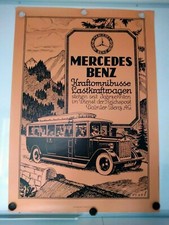 MERCEDES-BENZ 1920 Kraftomnibusse Lastkraftwagen Mini Bus 59cm x 84cm Poster