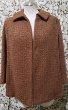 Louis Goldstein New York Vintage Tweed Brown Rust Lined Jacket Womens