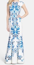 Eliza Size 12 J Print Crêpe de Chine Mermaid Gown/ Dress | Nordstrom, Long