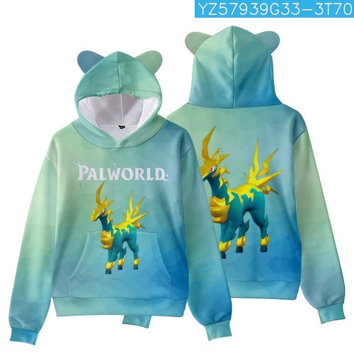 Palworld Kids Hoodies Sweatshirts Tops Pullovers Outwears adult cute ear - Picture 30 of 39
