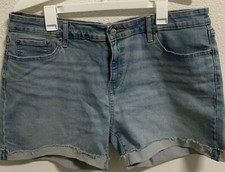 Denizen Levi's Women's Essential Stretch Mid Rise Shorts Blue 18/W34