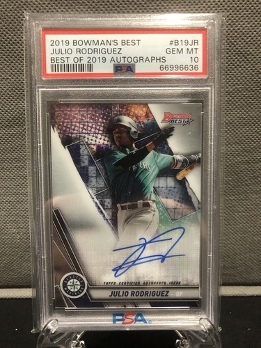PSA 10 JULIO RODRIGUEZ AUTO 2019 Bowman s Best Autograph Rookie Card RC 