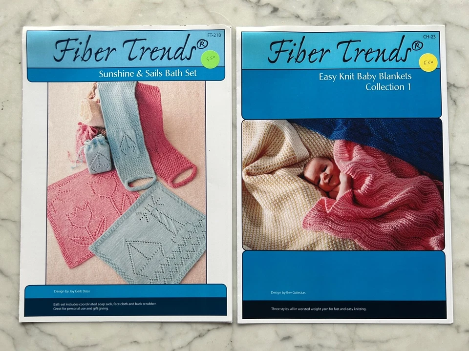 Fiber Trends Knitting-Crochet Patterns Mix Lot of 7 - Image 3 of 4
