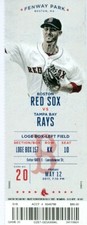 2017 Red Sox vs Rays Ticket:  Evan Longoria HR/Alex Cobb win