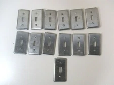 Raco (865) 2-1/4 x 4-1/4" 1 Gang Galvanized Zinc Electrical Box Cover - Qty 13 