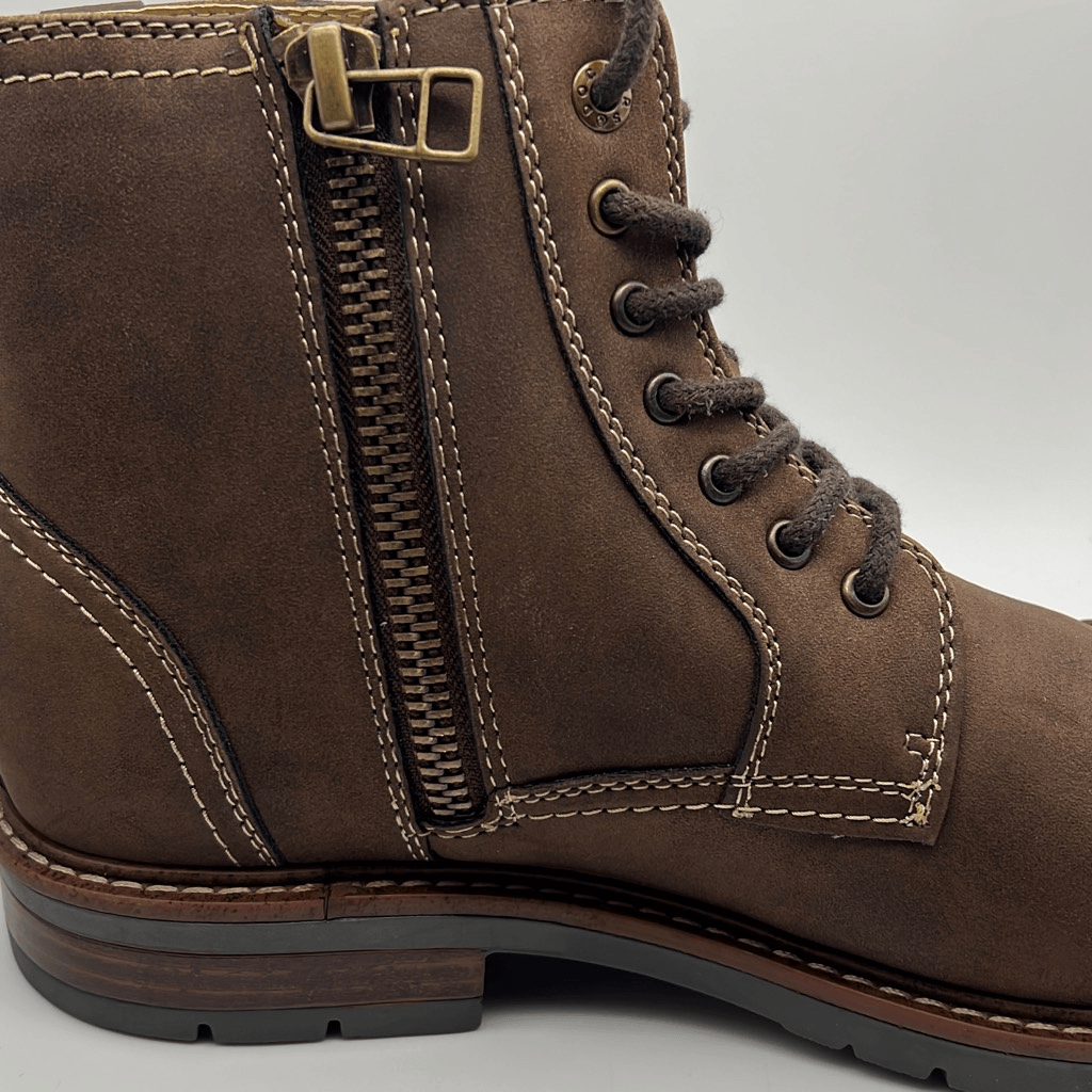 SAOLA Stivali Dockers da uomo Rawls robusti stringati in pelle sintetica suola con lacci punta a cappuccio M13