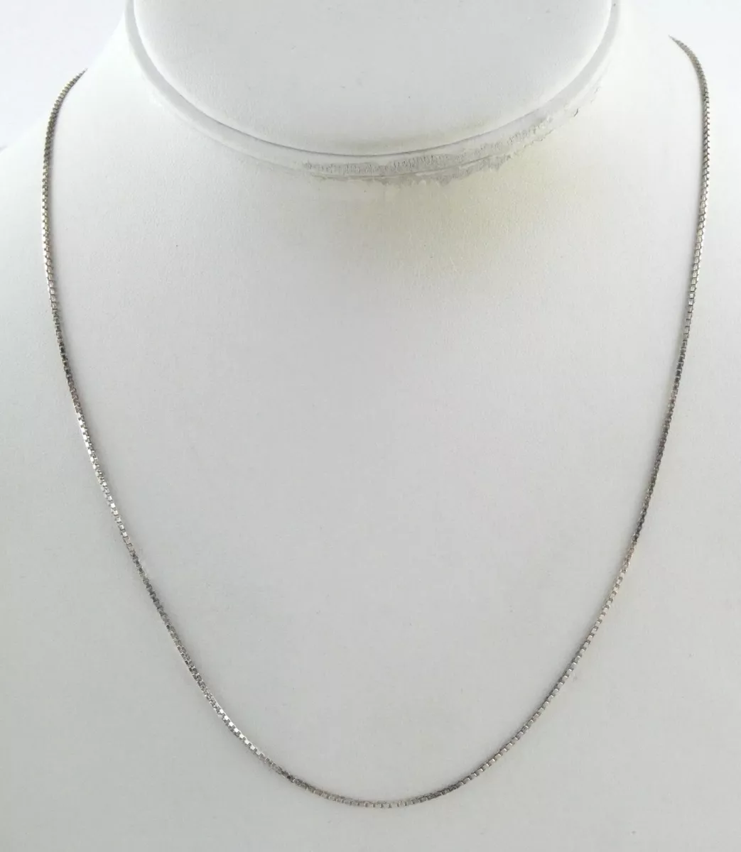 Sterling silver box on sale chain 18 inch