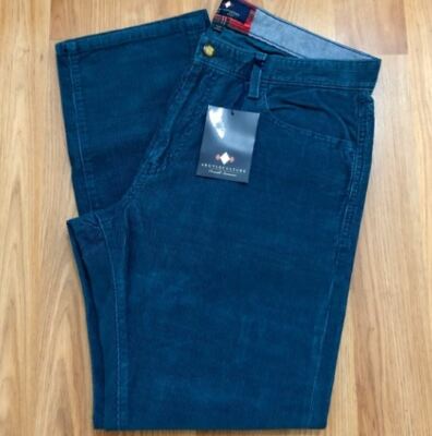 Russell Simmons Men's Argyleculture Corduroy Jeans Teal Size W34 x L30