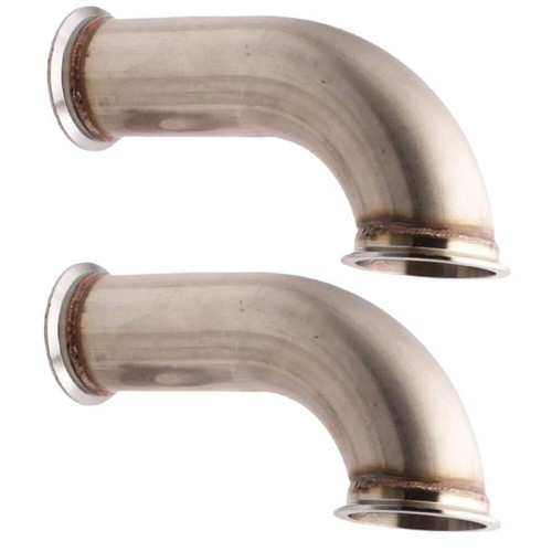 2X Universal 2.5" 90 Degree Garrett V-Band With clamp Pipe Short Leg 6" leg pipe - Picture 7 of 9