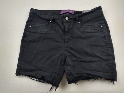 Gloria Vanderbilt Missy Size w31 Black Denim Custom Cut-off Jean Shorts 