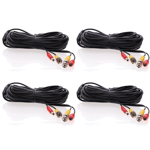 4-lot-100ft-Security-Camera-Cable-CCTV-Video-Power-Wire-BNC-RCA-Black-Cord-DVR