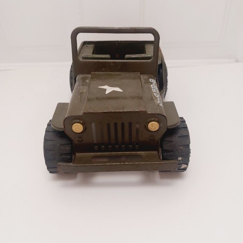 Tonka 1970's US Army Jeep Military Green Vintage Pressed Steel G-452-8 - Picture 3 of 9
