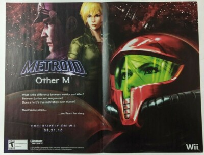 Metroid Other M Print Ad Game Poster Art PROMO Original