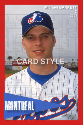 Michael Barrett - 2003 Montreal Expos - choose a size - full color