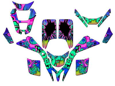 1988-2006 Blaster 200 ZANY Teal Senge Graphics Kit Compatible with Yamaha
