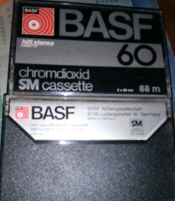 Lot 2 New BASF 60 Chromdioxid II SM Cassettes 60 88m Chrome Dioxide Mint