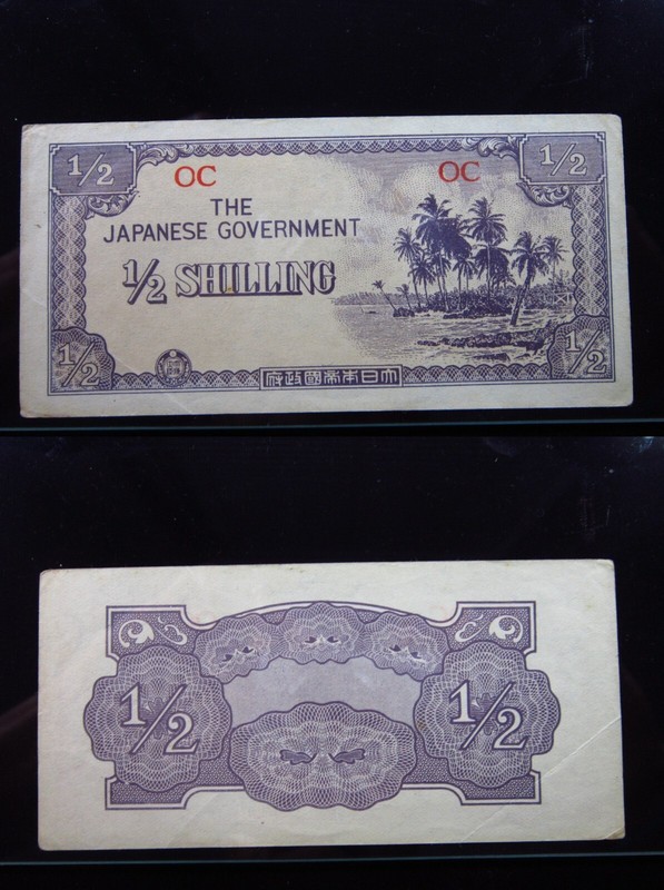 Oceania ½ Shilling ND 1942 OC P1 i0406 Japanese Guam Solomon Palau New Guinea
