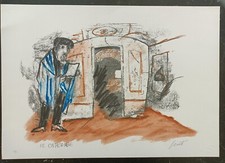 EMANUELE LUZZATI 😎 LE CATACOMBE - SERIGRAFIA FIRMATA p.a. Condizioni perfette