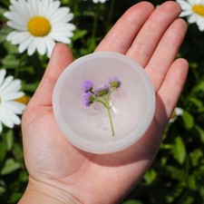 Natural Selenite Charging Plate Bowls Polished Carving Crystal Holder-Small 2.3’