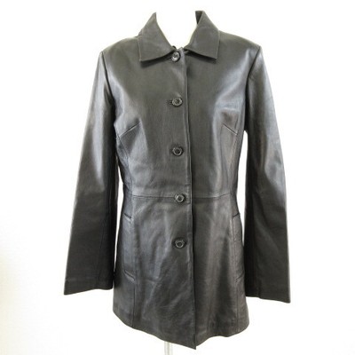 L Zorronuez Half Coat Long Sleeve Sheep Leather Black | eBay