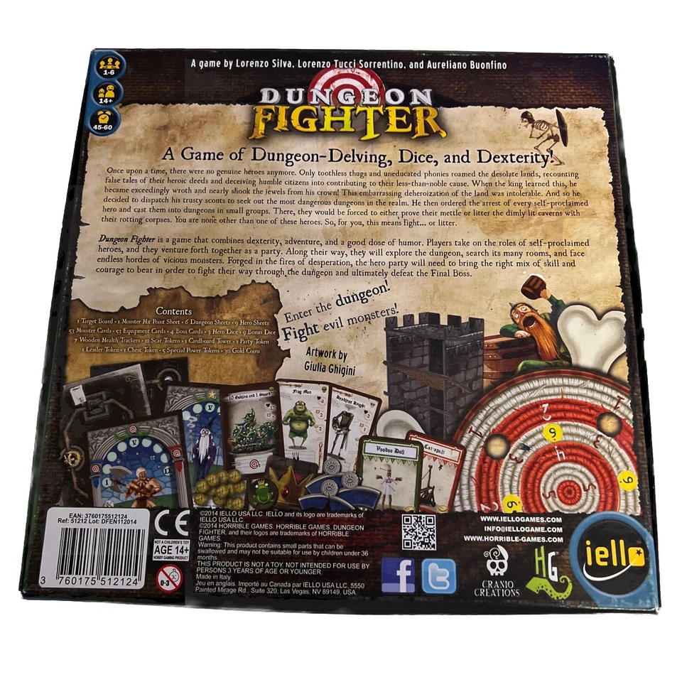 Dungeon Fighter Dice & Dexterity Board Game IELLO 2014 OOP Complete - Image 2 of 3