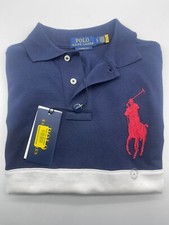NWT Men's Polo Ralph Lauren Classic Fit Short-Sleeve Shirt Navy/white S 0023