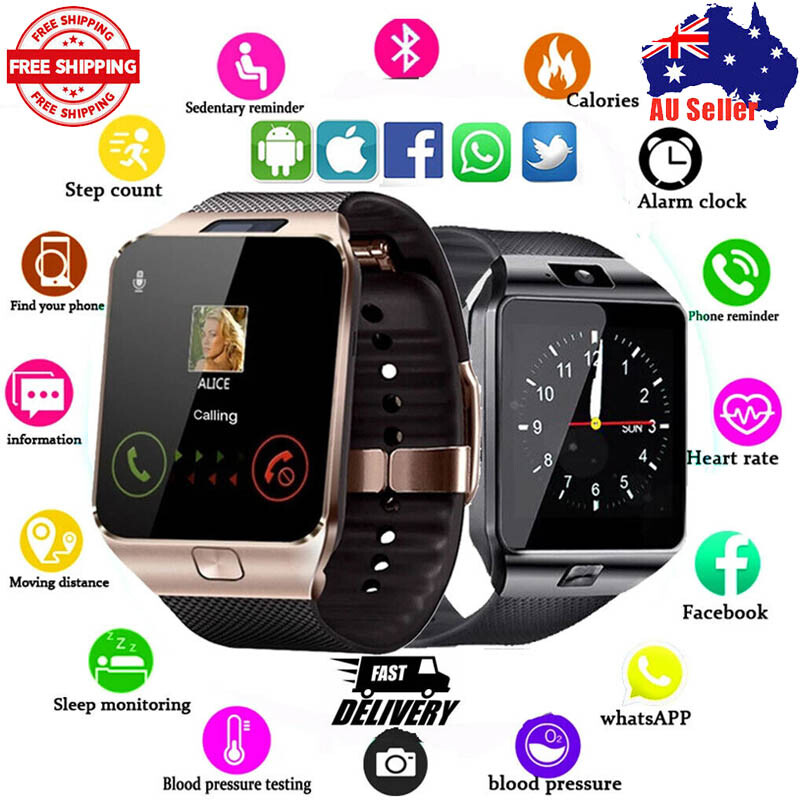 Waterproof Smart Watch Phone Sport Watch w/Camera Bluetooth for Android  iOS
