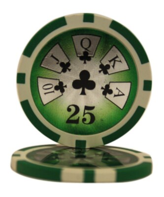 MRC POKER 50pcs 14g High Roller Casino Laser Poker Chips $25