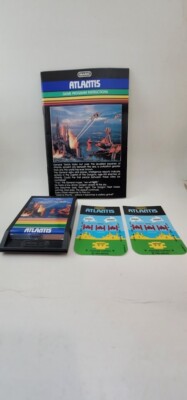 Atlantis (Intellivision, 1982)   Classic Imagic Shooter   With Manual & Overlay