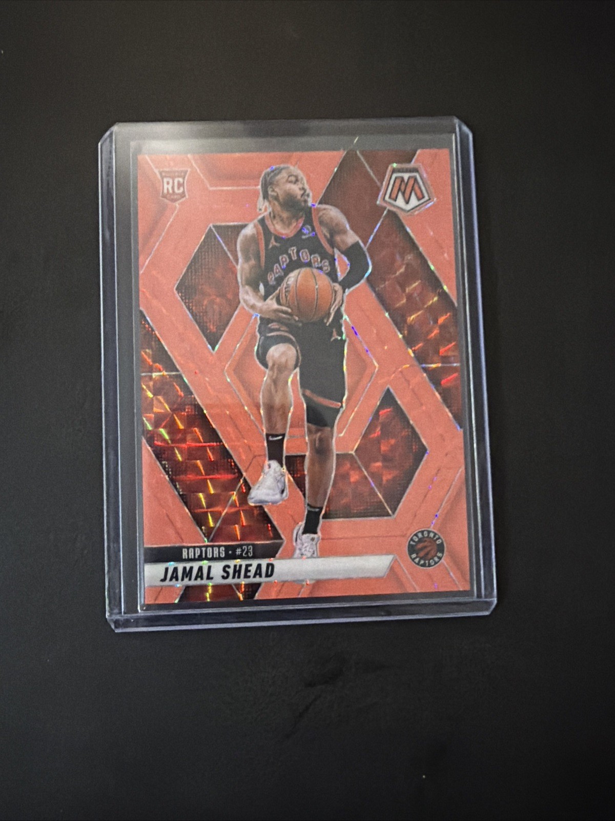 2024-25 Panini Mosaic - Jamal Shead #201 Fluorescent Red Mosaic Prizm /75 (RC)