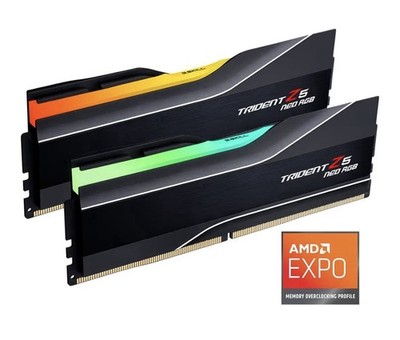 G.Skill Trident Z5 Neo RGB 48GB (2x24GB) DDR5-6400 CL32 Memory Black
