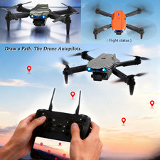 Drone 2026 4K HD Dual Camera WiFi FPV RC Foldable Quadcopter 4 Batteries