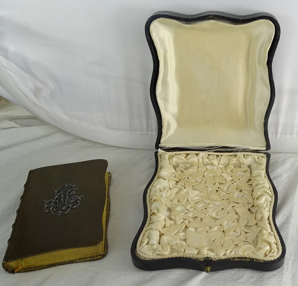 1895 - Antique Gauffered  Fore-Edge Roman Catholic Missal Bible Art Prayer Book - Image 4 of 4