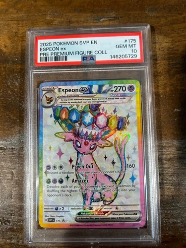 POKEMON 2025 Prismatic Evolutions Premium Coll Promo ESPEON EX #175 PSA 10 Gem
