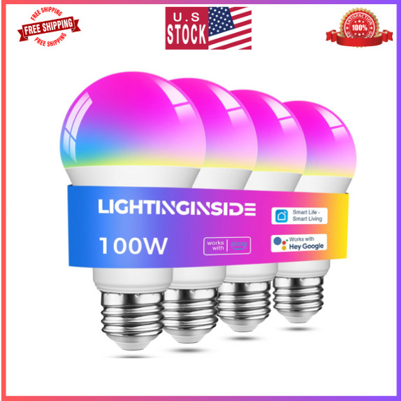 100w Equivalent, 1350lm 11w Wifi Smart Bulb, Alexa Goog