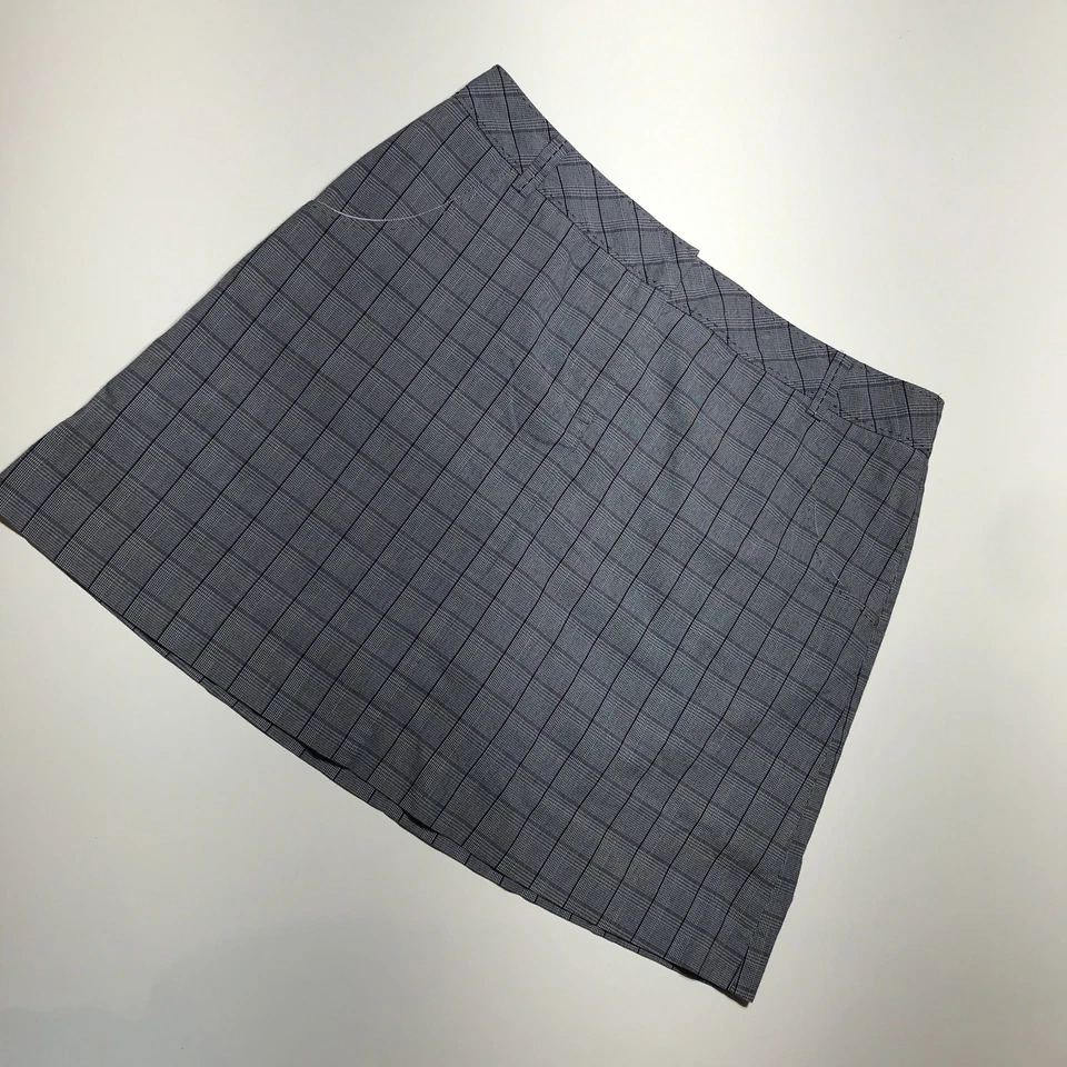 Cutter & Buck Mini Skort Womens 8 Grey Glen Plaid Stretch Sporty Casual Pockets - Image 2 of 4