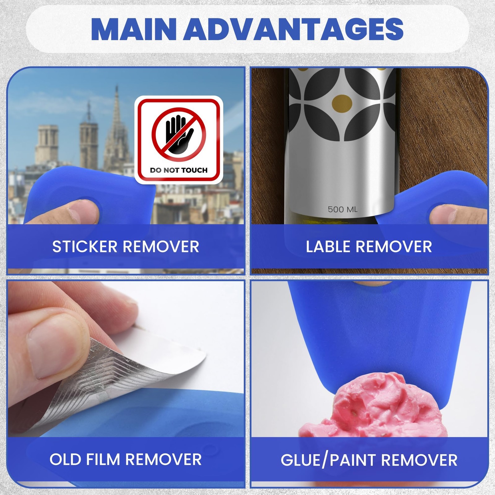 4Pcs Multi Tool Car Sticker Removal Tool - Plastic Window Sticker Remover for...