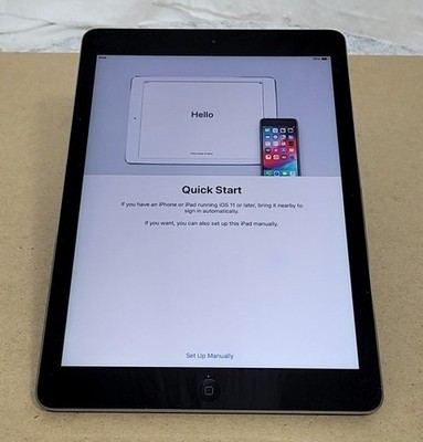 Apple iPad Air A1474 9.7'' Tablet WiFi Space Gray 32GB SEE NOTES
