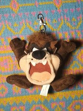 TAZ Tasmanian Devil Plush Keychain 1998 Vintage Looney Tunes Toy Coin Purse