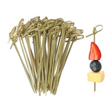 200Pcs Bamboo Cocktail Skewers Sticks for Drinks Appetizers(4.13", Bamboo Color)