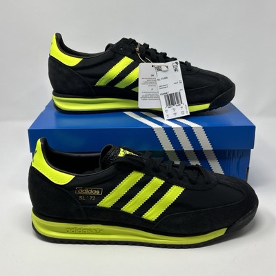 NEW adidas Originals SL 72 RS Men s Black Yellow Sneaker IG4647 Size 10