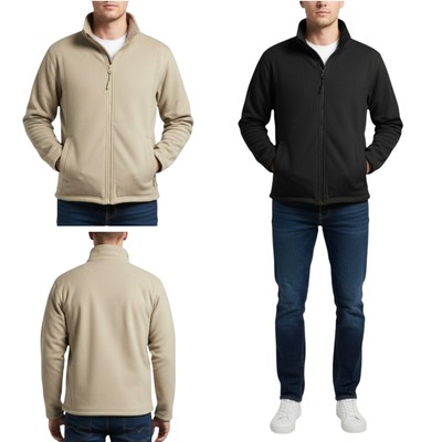 Herren Fleecejacke Full Zip Sherpa leichte warme Sweat Winterjacke Neu S-XL