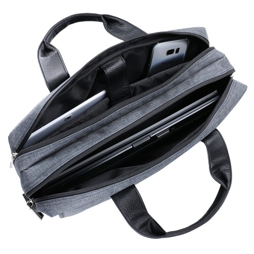 Organizer Laptoptasche für 10-12 Zoll Geräte mit Taschen - Grau - Bild 5 von 5
