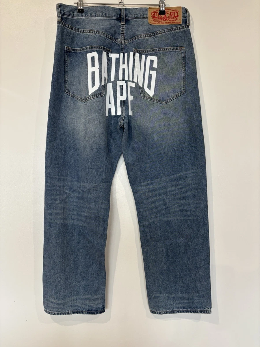 A BATHING APE Denim Regular L Size Jeans for Men | eBay