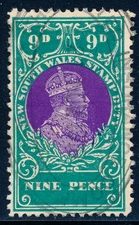 New South Wales #60 1910 9d Revenue Stamp