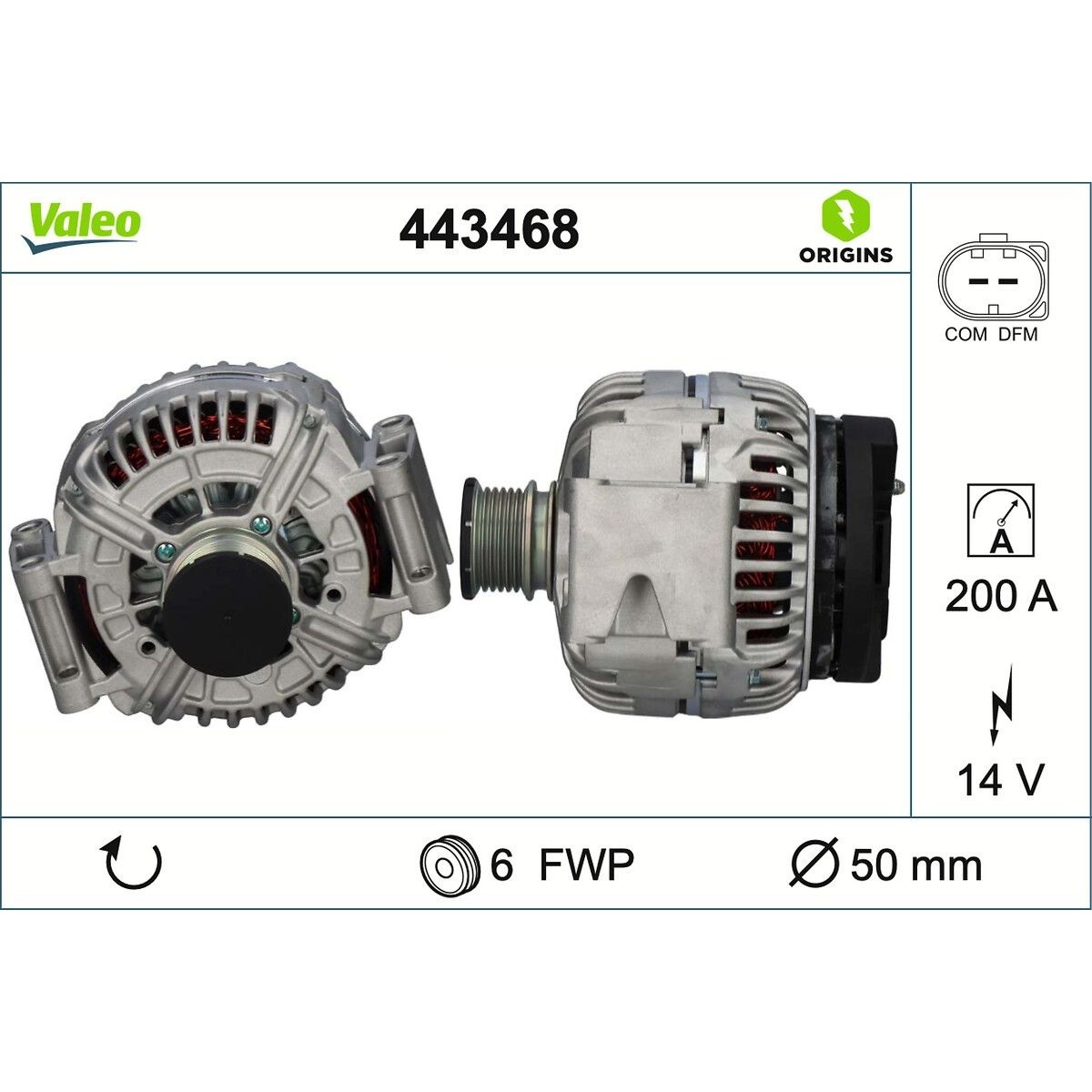 Alternatore Generatore 14 V 200 A Ø 50 Mm VALEO Per Altri MERCEDES-BENZ VITO