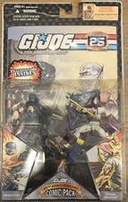 GI Joe 25th Anniversary Snake Eyes Storm Shadow Comic Pack 21B Hasbro Sealed