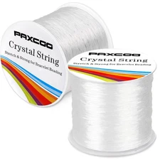 Bracelet String, Paxcoo 2 Rolls Elastic Stretchy Bead String Cord for Clay Be...